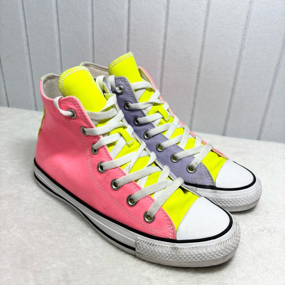 Converse Chuck Taylor Unisex  All Star High‎ Top Neon Multicolor M Sz 6 W 8